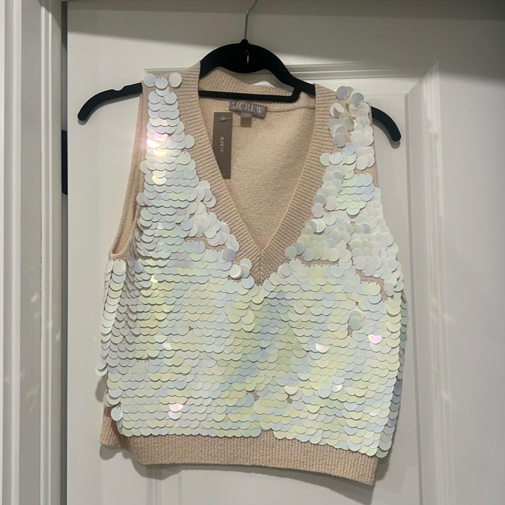 NWT JCrew Sequin Sweater Tank